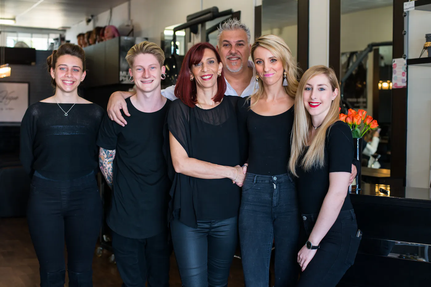 Archival InVogue salon team photograph