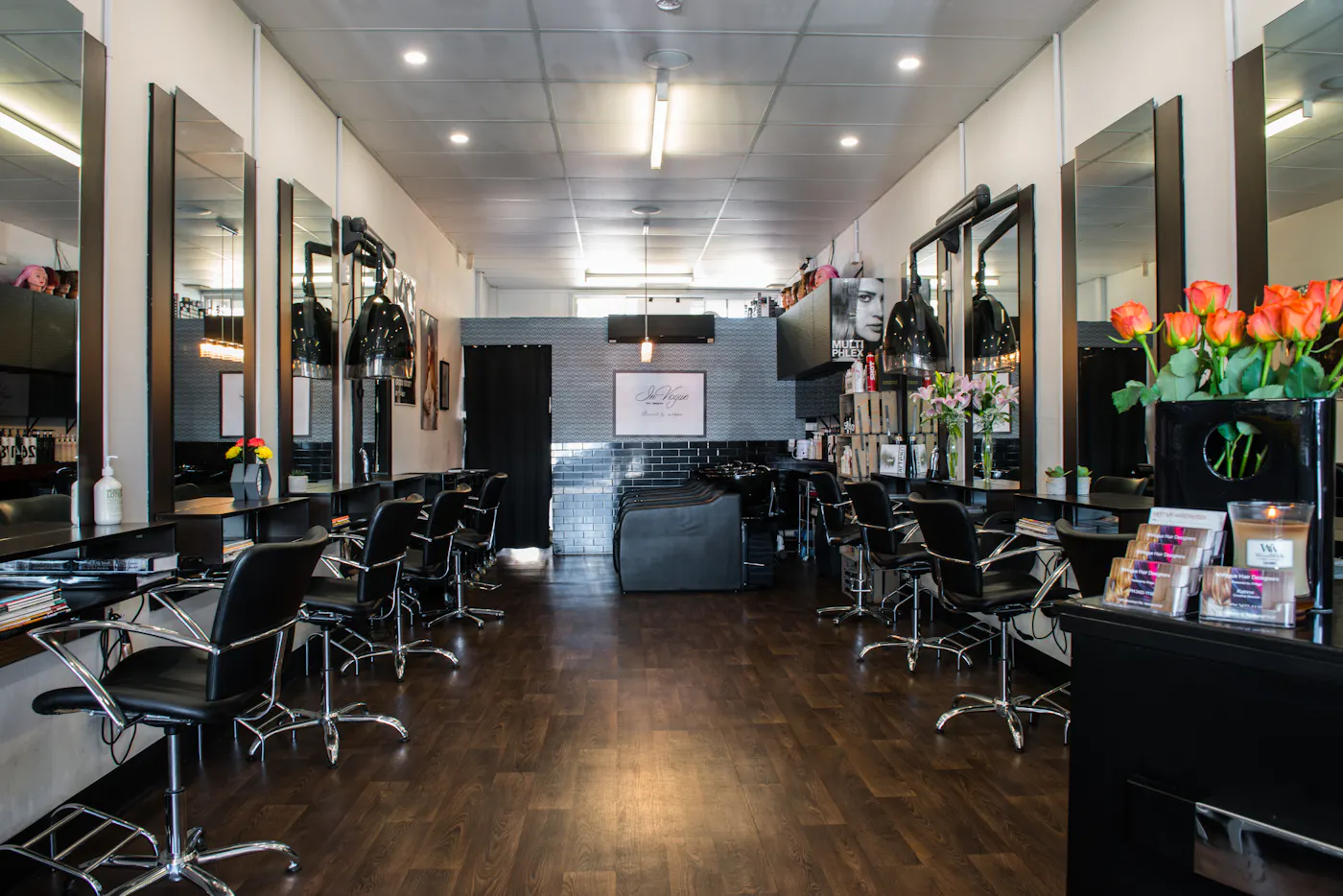 The styling floor inside InVogue Hair Designers in Wishart